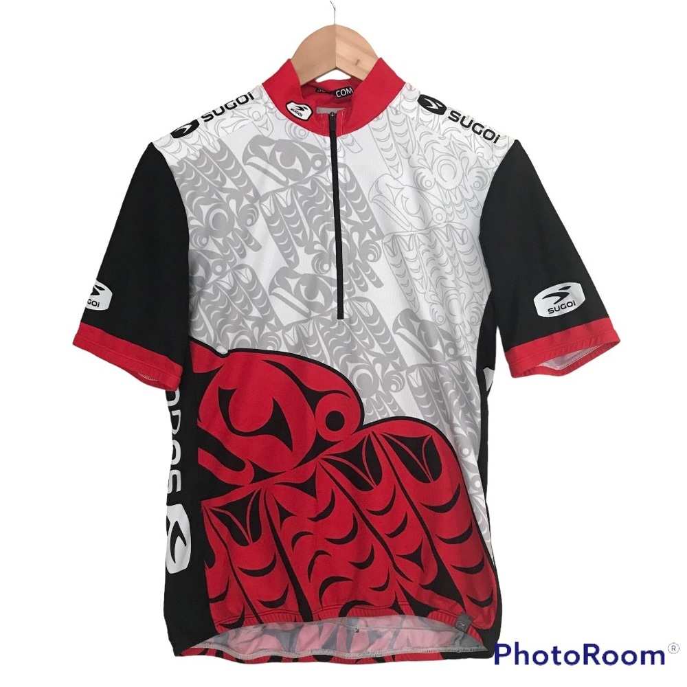 Sugoi Aboriginal Native Art Cycling Jersey | Short Sleeve West Coast Cycling Top
